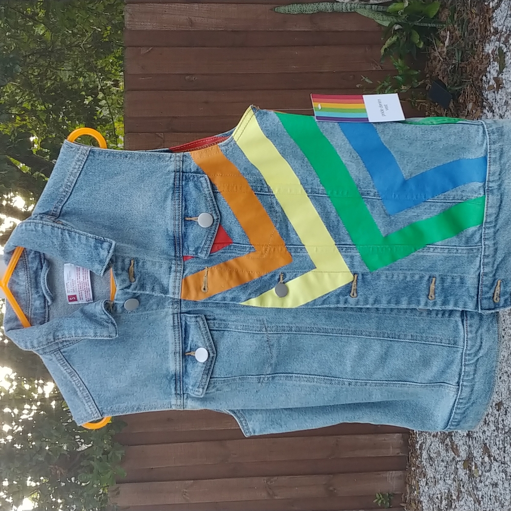 Colorful Denim Vest